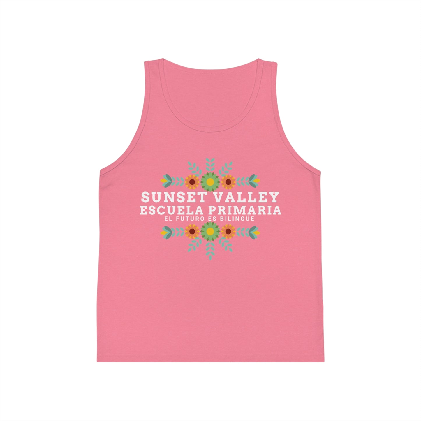 Kids Floral jersey tank top
