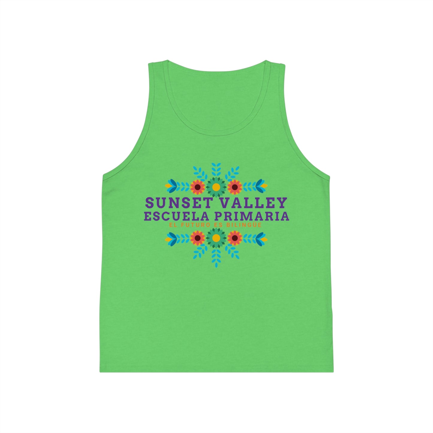 Kids Floral jersey tank top