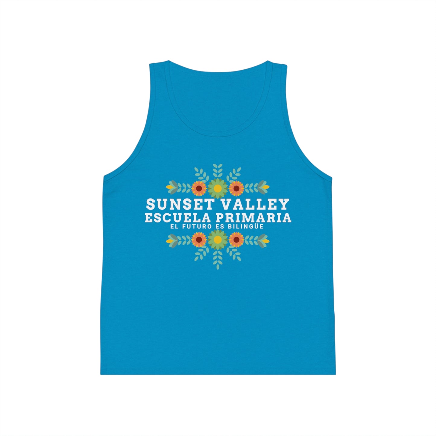 Kids Floral jersey tank top