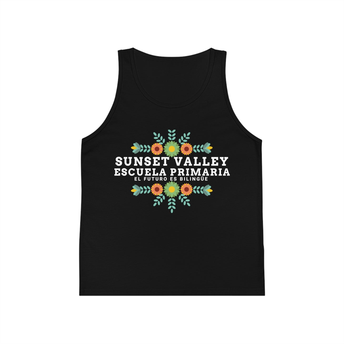 Kids Floral jersey tank top