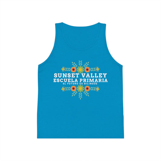 Kids Floral jersey tank top
